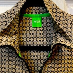 HUGO BOSS Men’s patterned zip-up jumper / size S / 36” EUR